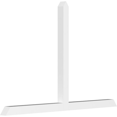 Ekena Millwork Portland Architectural Grade PVC Gable Bracket, 84"W x 56"H x 4"D x 4"F, 16/12 Pitch GBP084X56X0404POR00